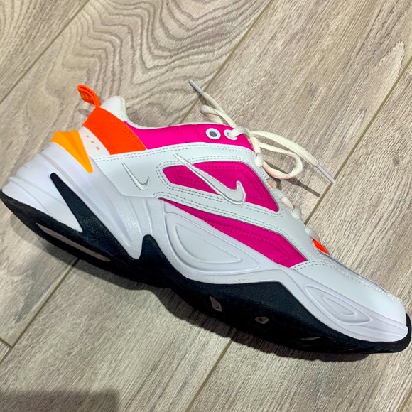 Nike M2K Tekno White Laser and Fuschia Sneakers